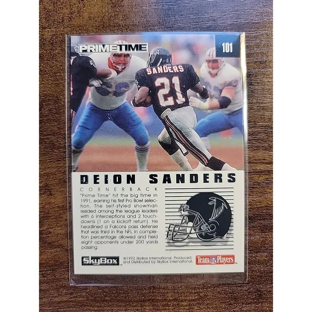 Deion Sanders 1992 Skybox Primetime #101 - Falcons Team MVP - NFL - Fresh Pull